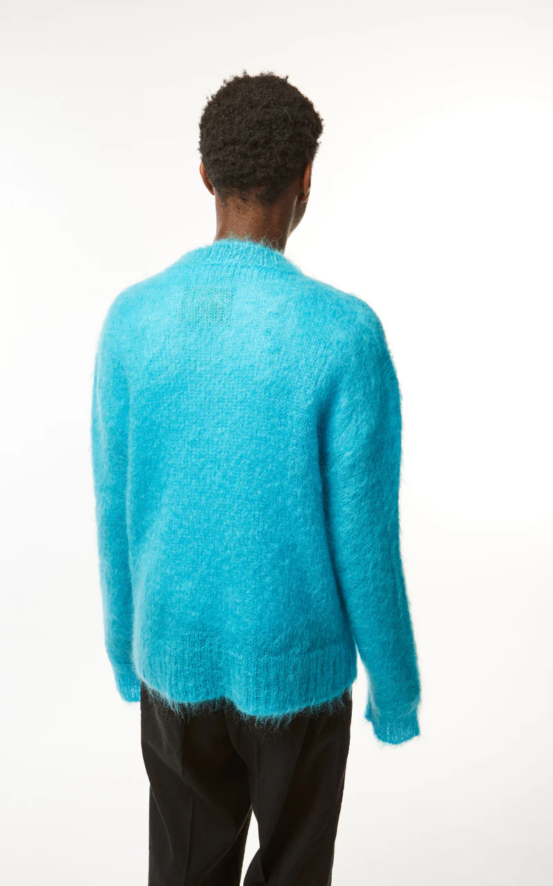 Marni Crewneck L/S Knit Sweater Turquoise - Image 4