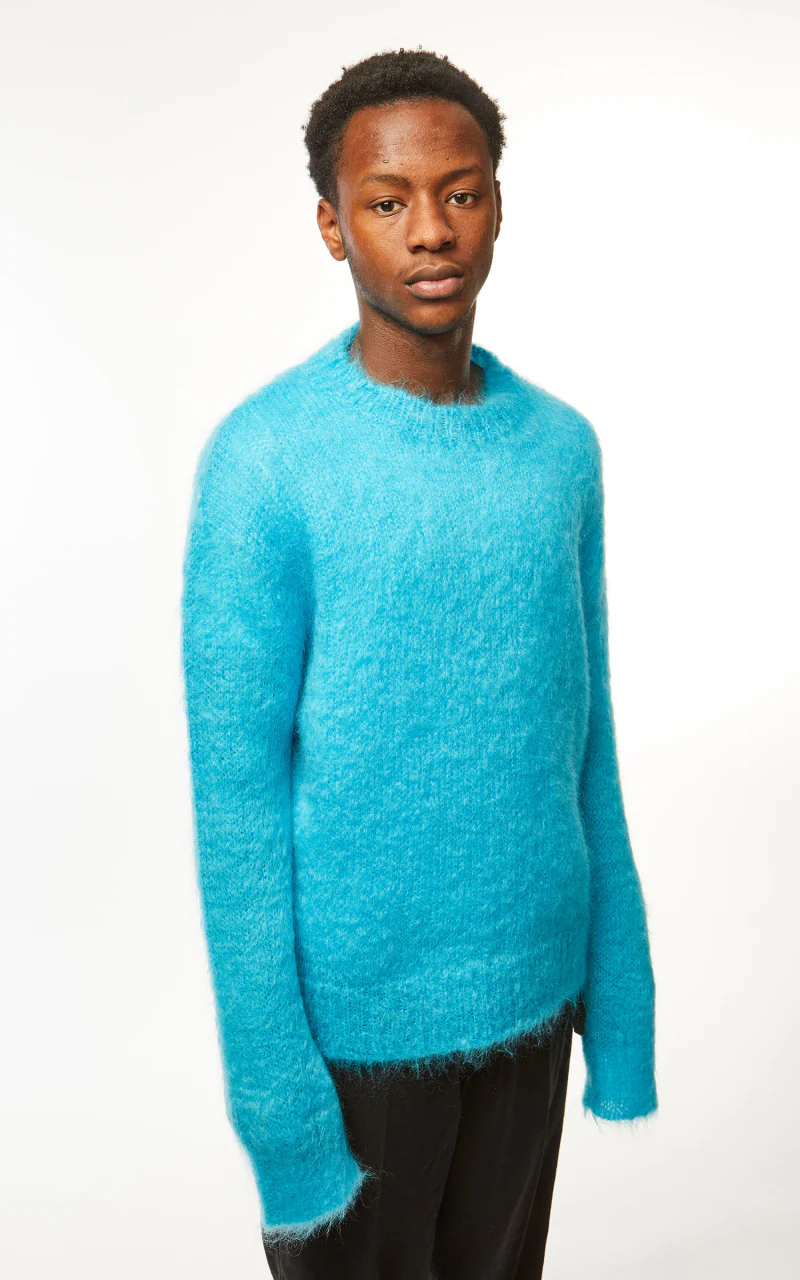 Marni Crewneck L/S Knit Sweater Turquoise - Image 6