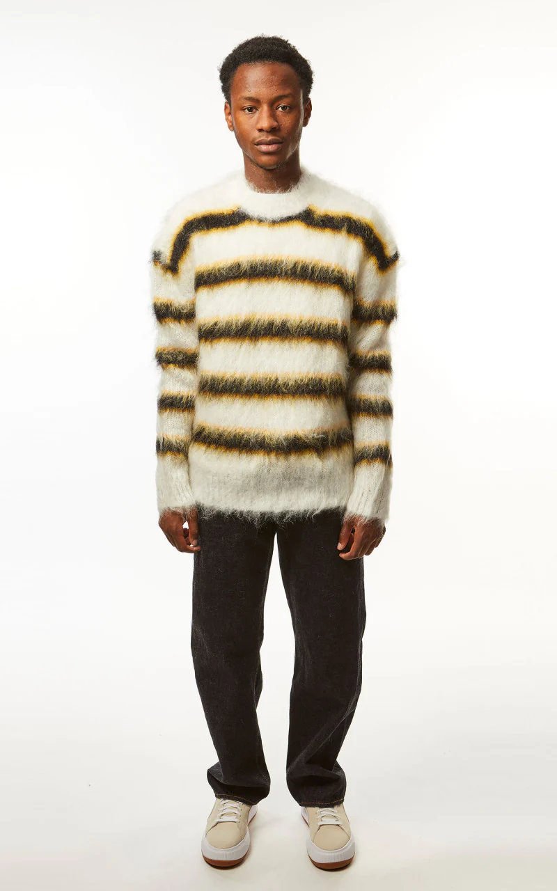 Marni Fuzzy Wuzzy Brushed Mohair Sweater Lilly White - Image 2