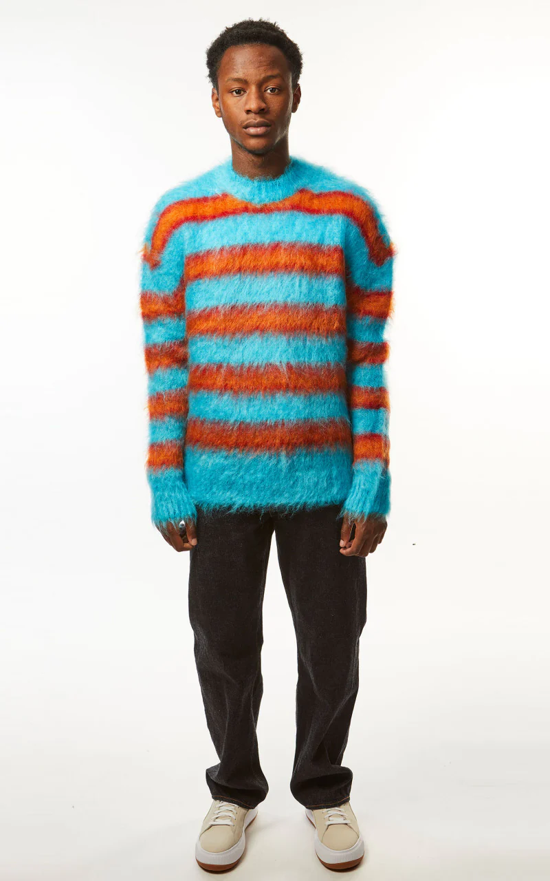 Marni Fuzzy Wuzzy Brushed Mohair Sweater Turquoise - Image 2
