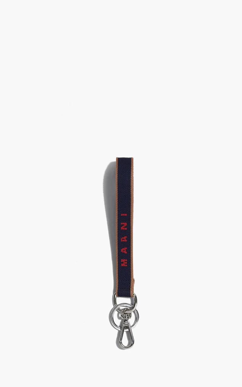 Marni Jacquard Keyring Blue