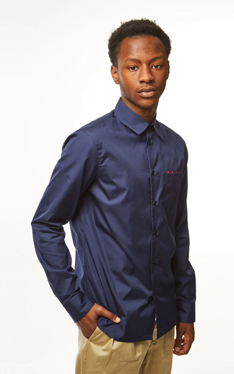 Marni Logo Poplin Shirt Ink - Image 10