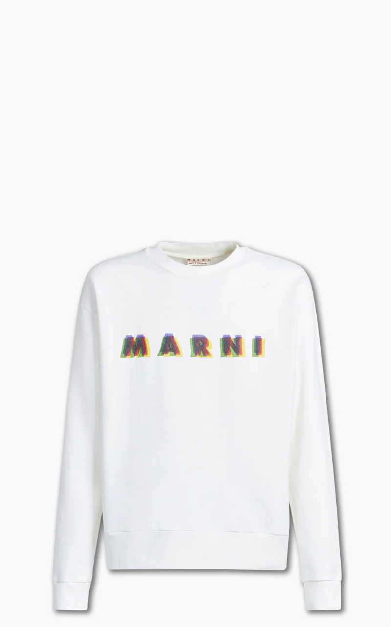 Marni Logo Sweatshirt White