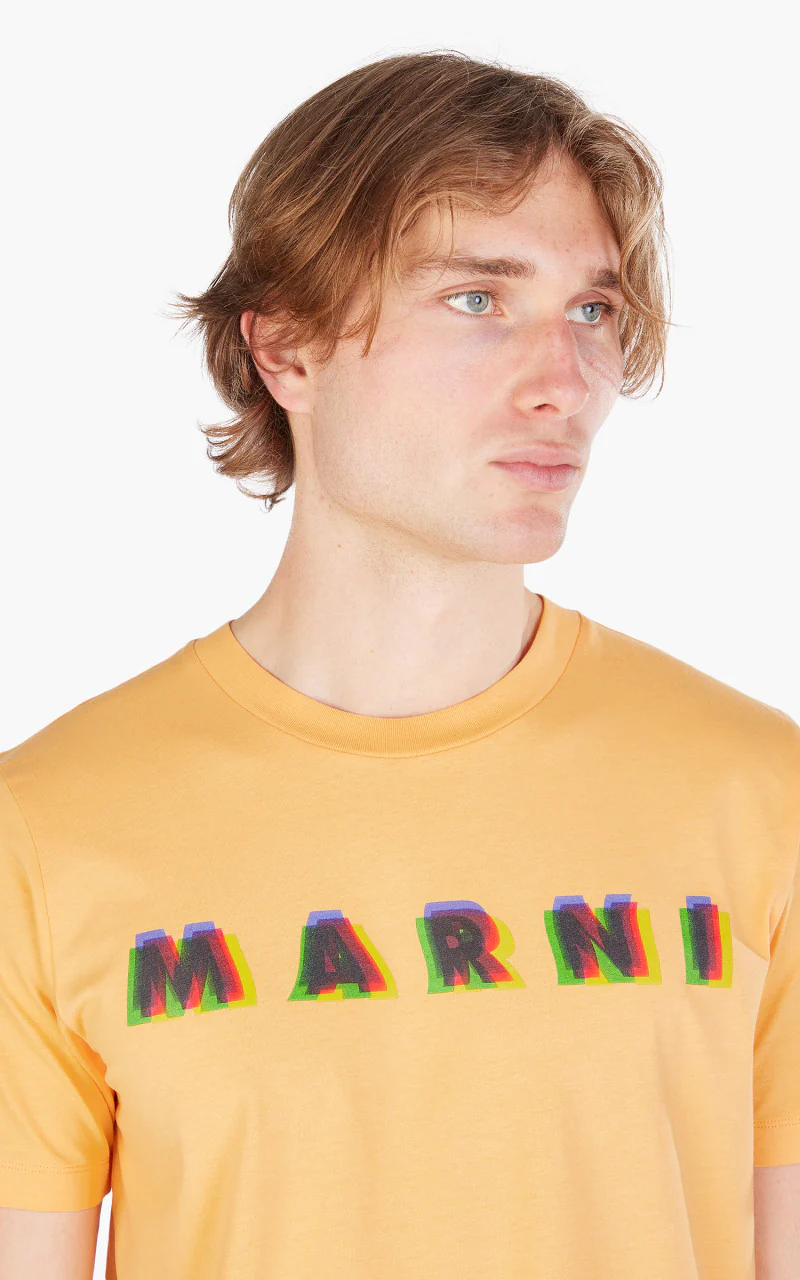 Marni Logo T-Shirt Orange - Image 4