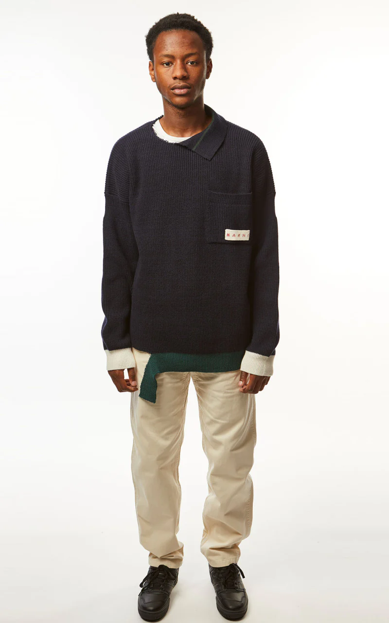 Marni Roundneck Knit Sweater Iris - Image 2