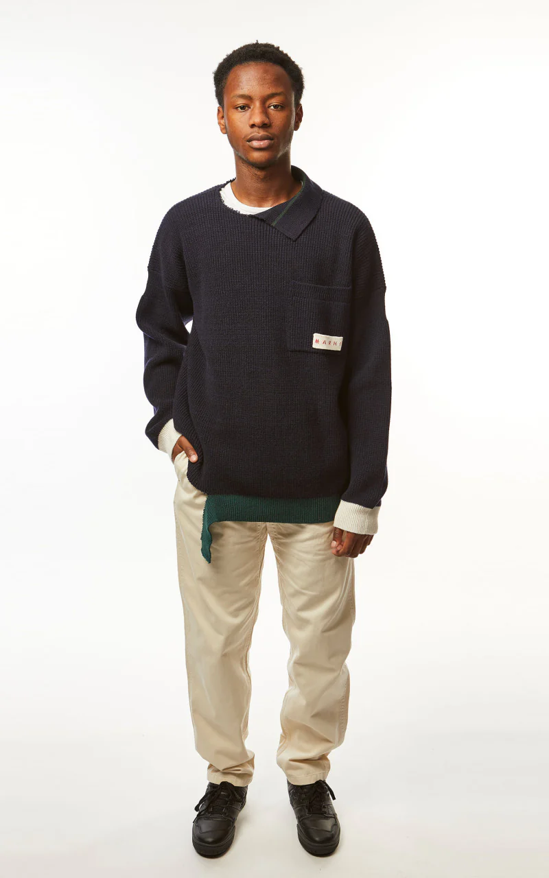 Marni Roundneck Knit Sweater Iris - Image 3