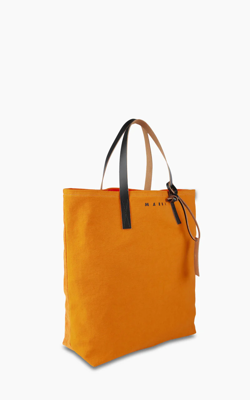 Marni Tote N/S Bag Flocked Denim Red - Image 2