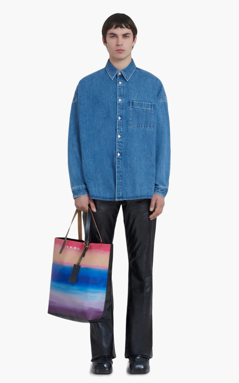 Marni Tribeca Shopping Bag Dark Side Of The Moon Print - Image 2