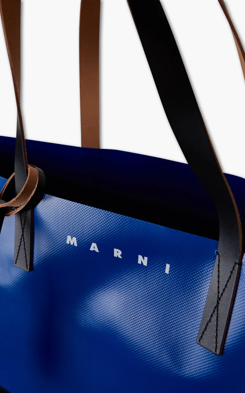 Marni Tribeca Shopping Bag Royal Blue/Black/Black - Image 3
