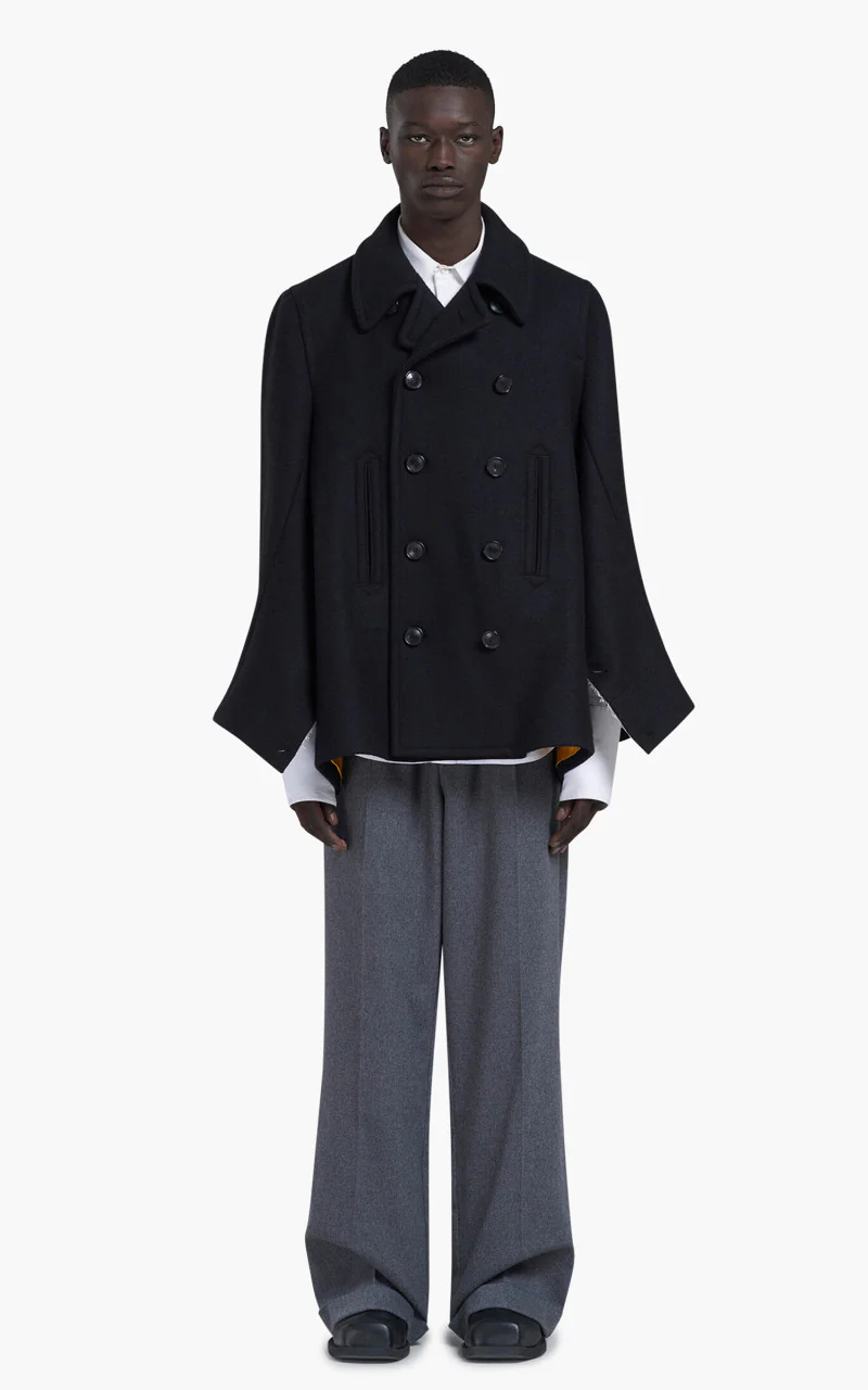 Marni Wool Coat Black - Image 2