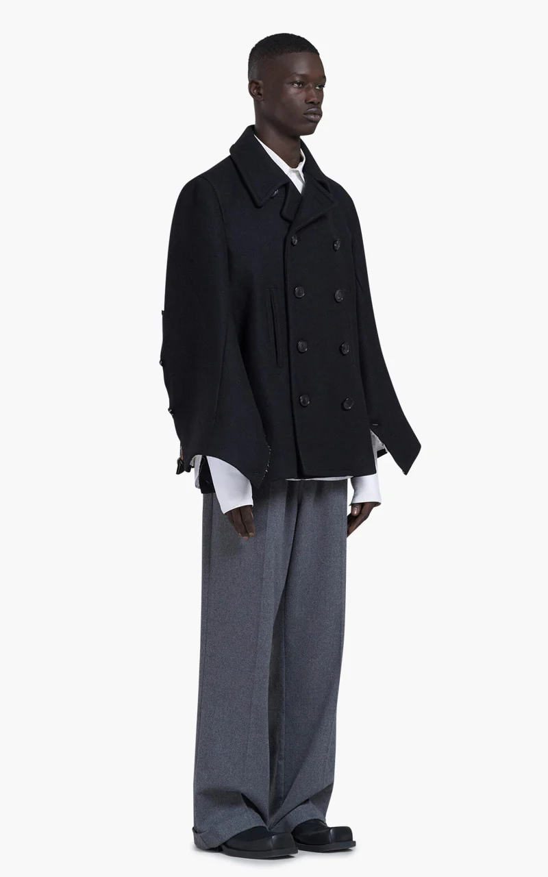 Marni Wool Coat Black - Image 3