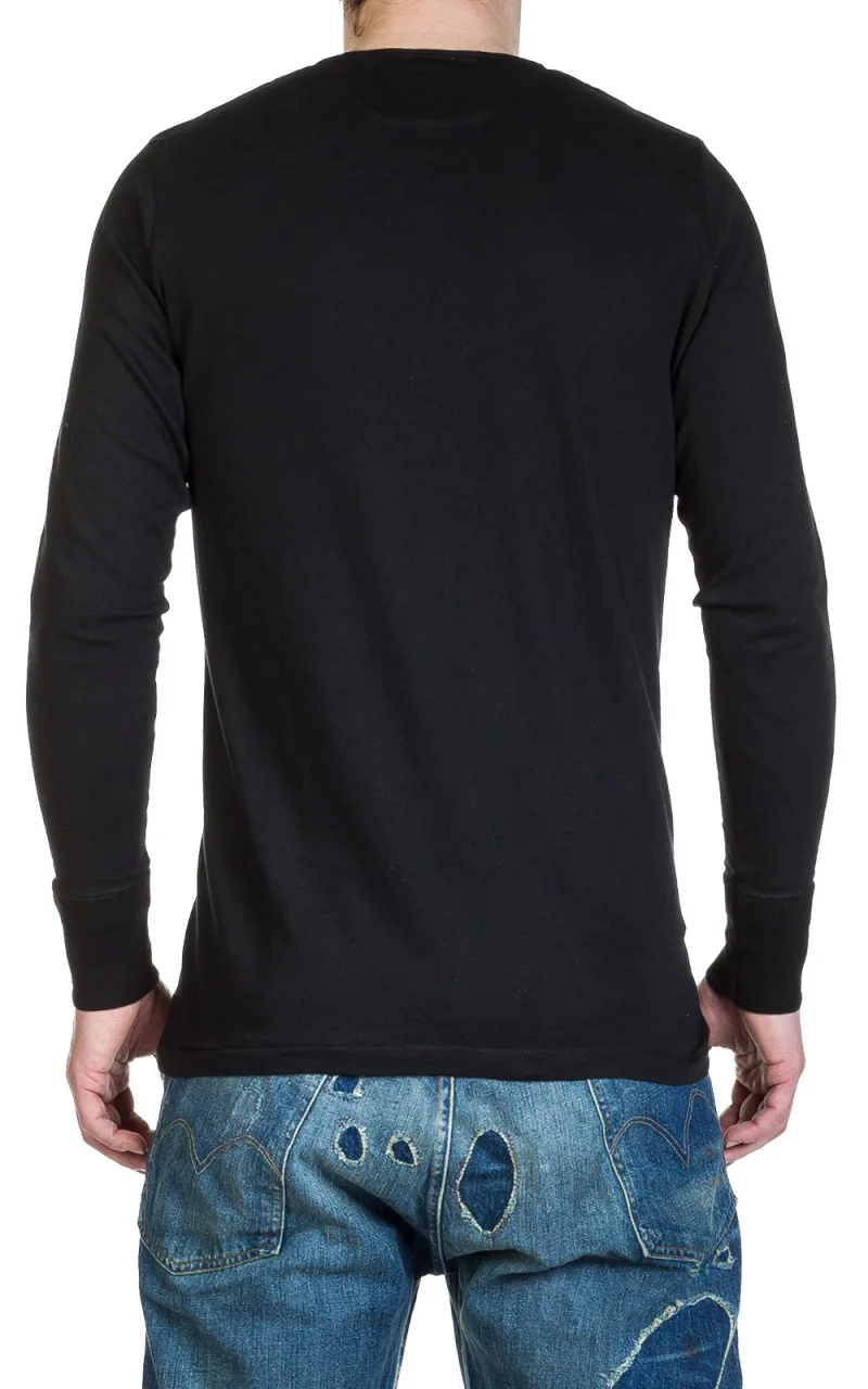 Merz b. Schwanen 102 Longsleeve Henley Black - Image 4