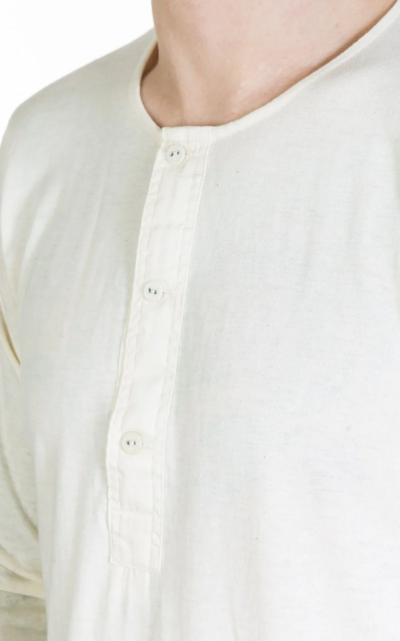 Merz b. Schwanen 102 Longsleeve Henley Nature - Image 5