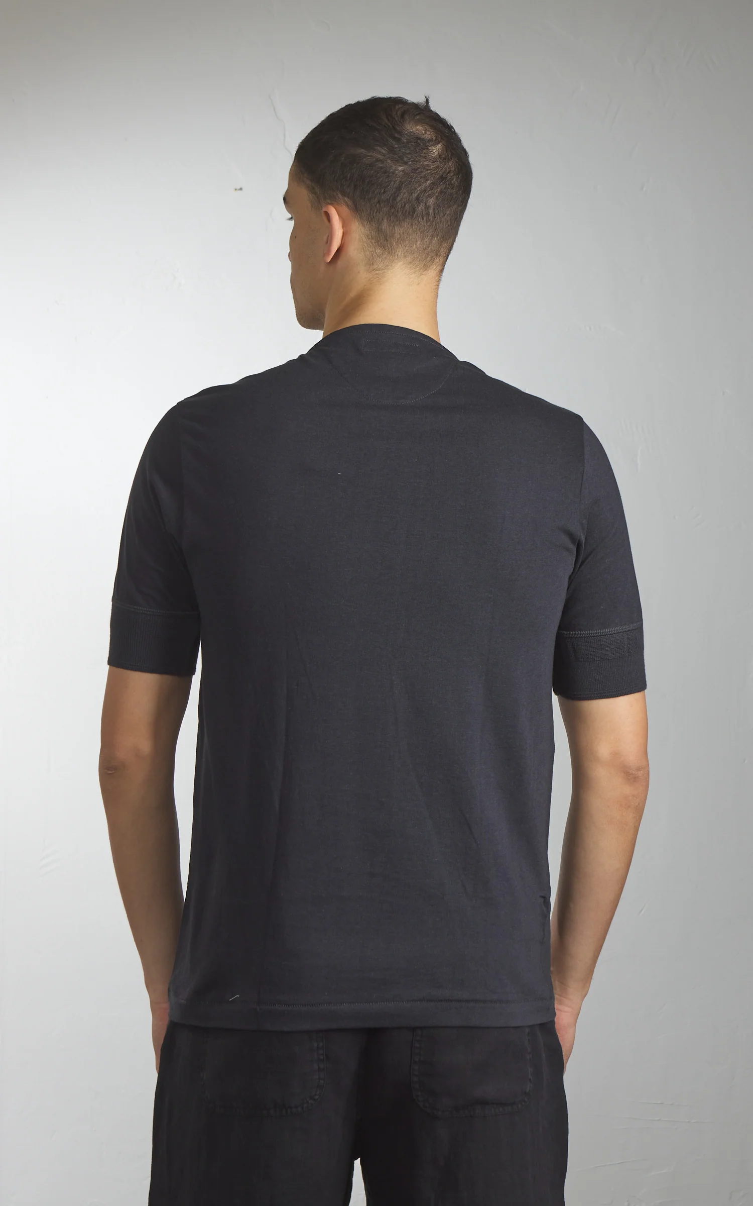Merz b. Schwanen 103 Loopwheeled Henley Charcoal - Image 7