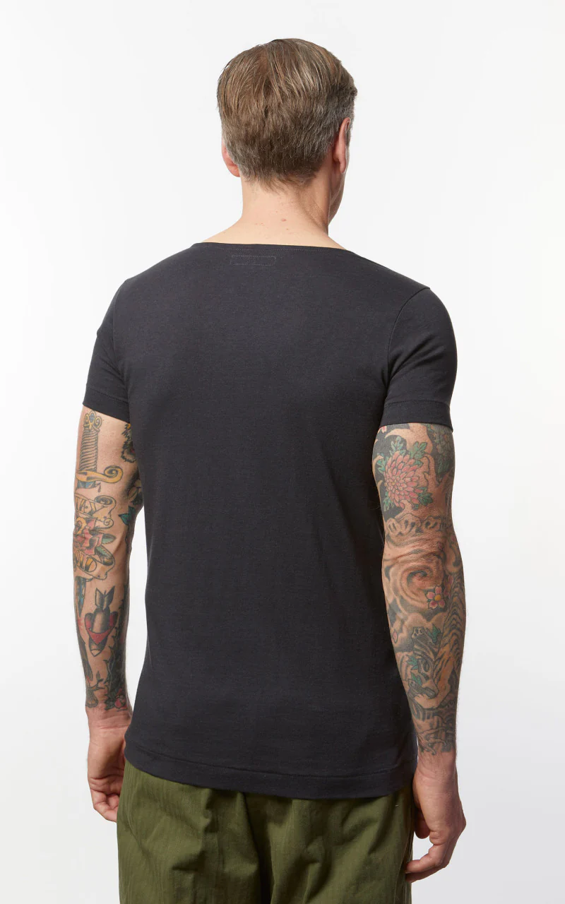 Merz b. Schwanen 114 Loopwheeled 1920s Tee Charcoal - Image 4