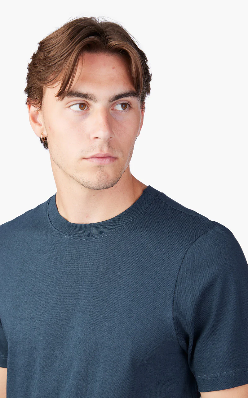 Merz b. Schwanen 1940s Crew Neck Tee Mineral Blue - Image 6