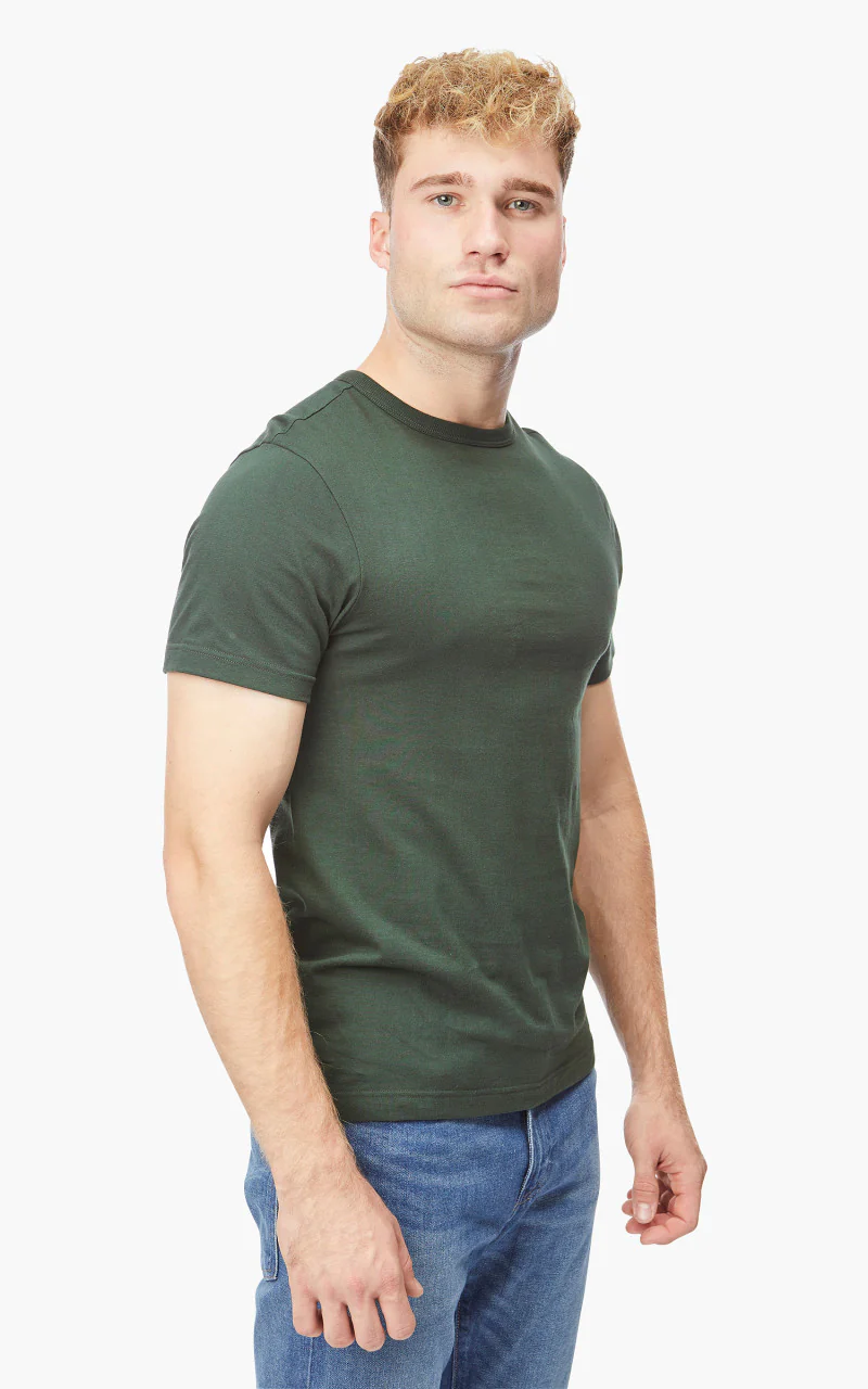 Merz b. Schwanen 1950s Crew Neck Tee Forest - Image 3