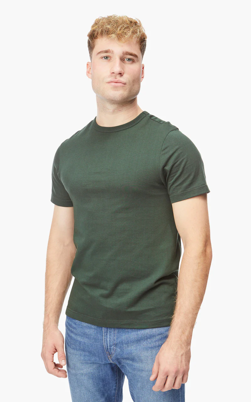 Merz b. Schwanen 1950s Crew Neck Tee Forest - Image 5