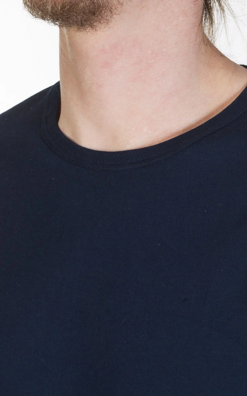 Merz b. Schwanen 1950s Loopwheeled Tee Ink Blue - Image 5