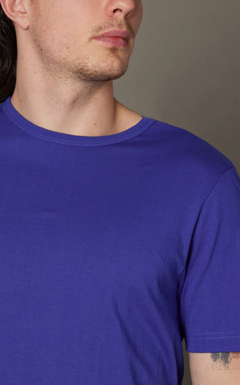 Merz b. Schwanen 1950s Crew Neck Tee Vintage Blue - Image 5