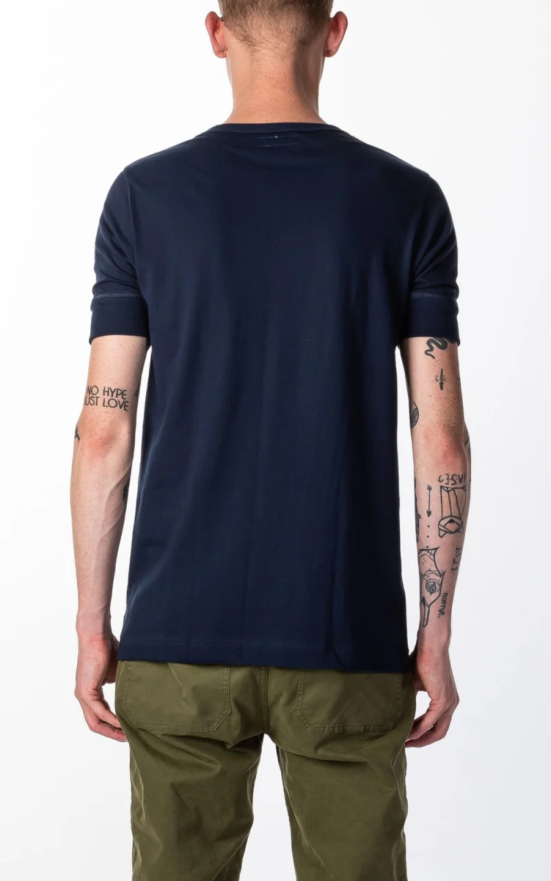 Merz b. Schwanen 1960s Army Tee Ink Blue - Image 5