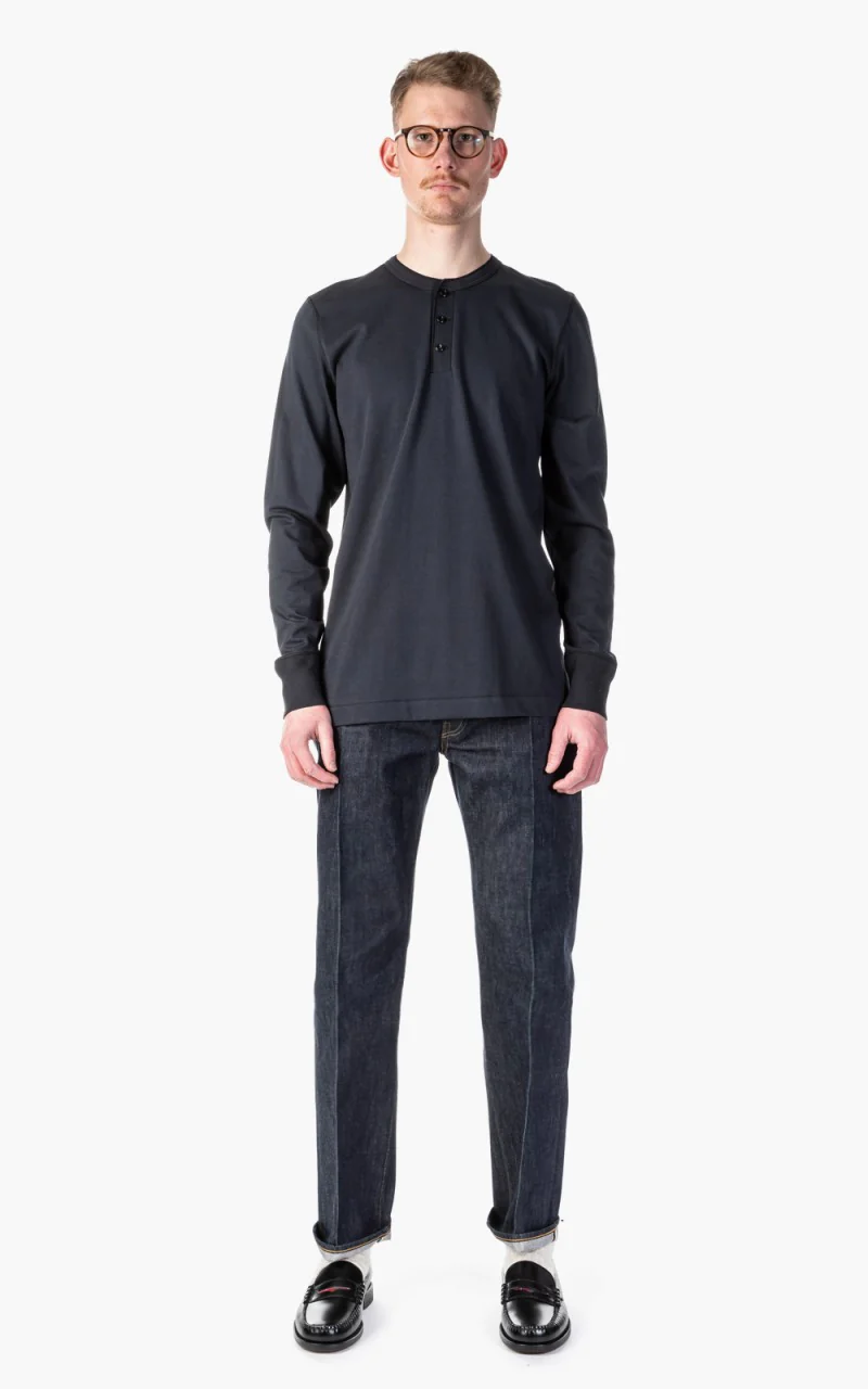 Merz b. Schwanen 204 Button Facing Shirt 1/1 Charcoal - Image 2