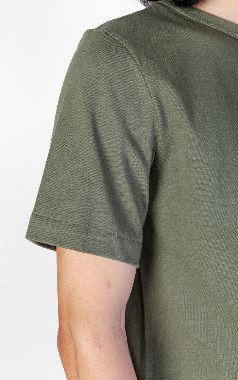 Merz b. Schwanen 214 Crew Neck Tee Army - Image 6