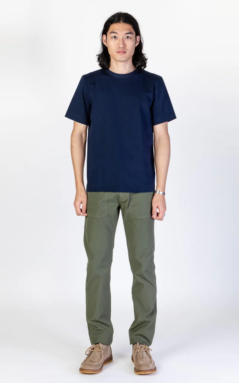 Merz b. Schwanen 214 Crew Neck Tee Ink Blue - Image 2