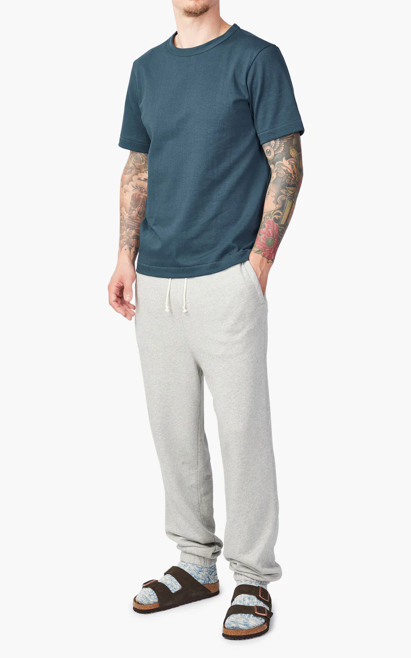 Merz b. Schwanen 214 Crew Neck Tee Mineral Blue - Image 2