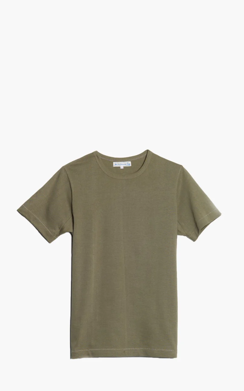Merz b. Schwanen 215 Heavyweight Crew Neck Tee Army