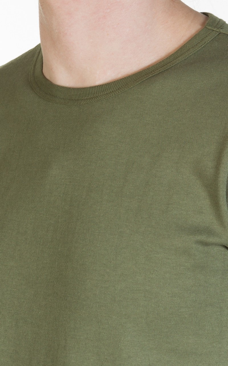 Merz b. Schwanen 215 Heavyweight Crew Neck Tee Army - Image 5