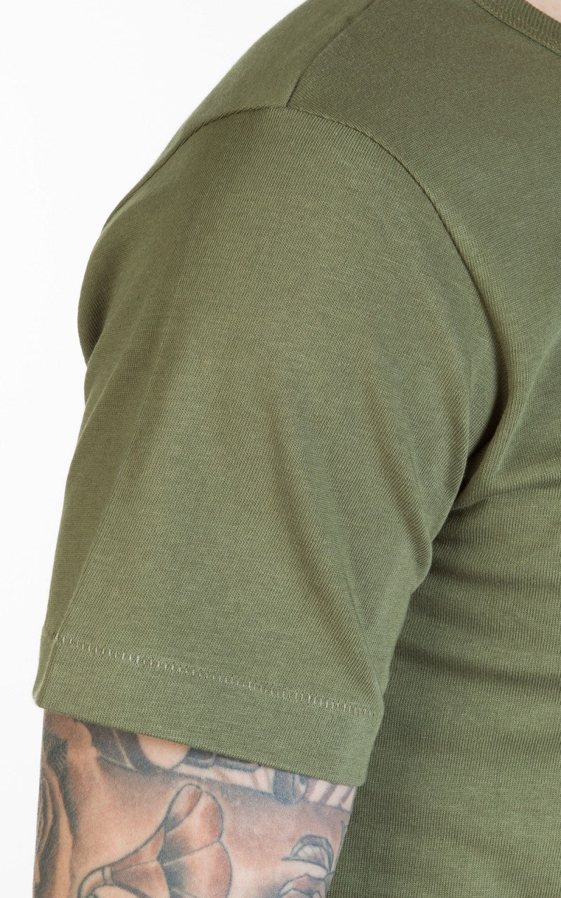 Merz b. Schwanen 215 Heavyweight Crew Neck Tee Army - Image 6