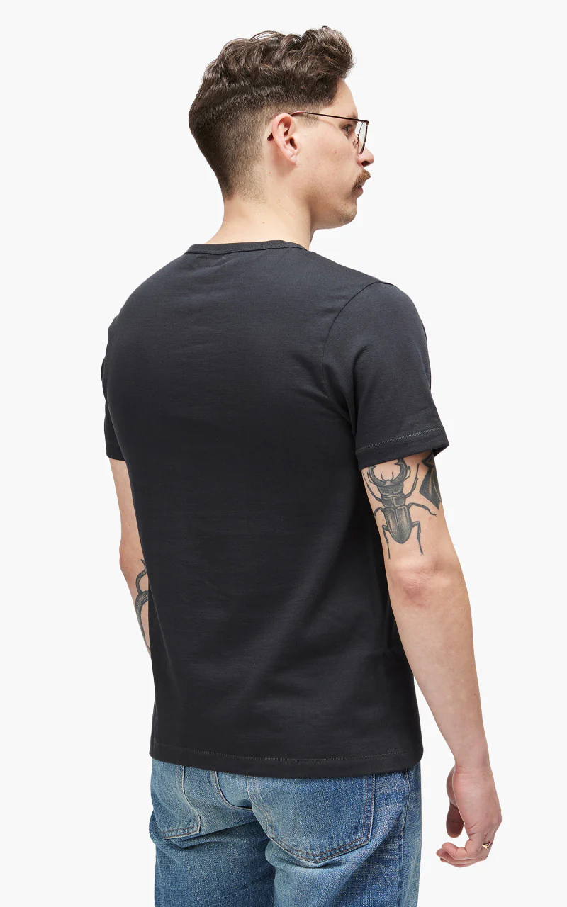 Merz b. Schwanen 215 Heavyweight Crew Neck Tee Charcoal - Image 7
