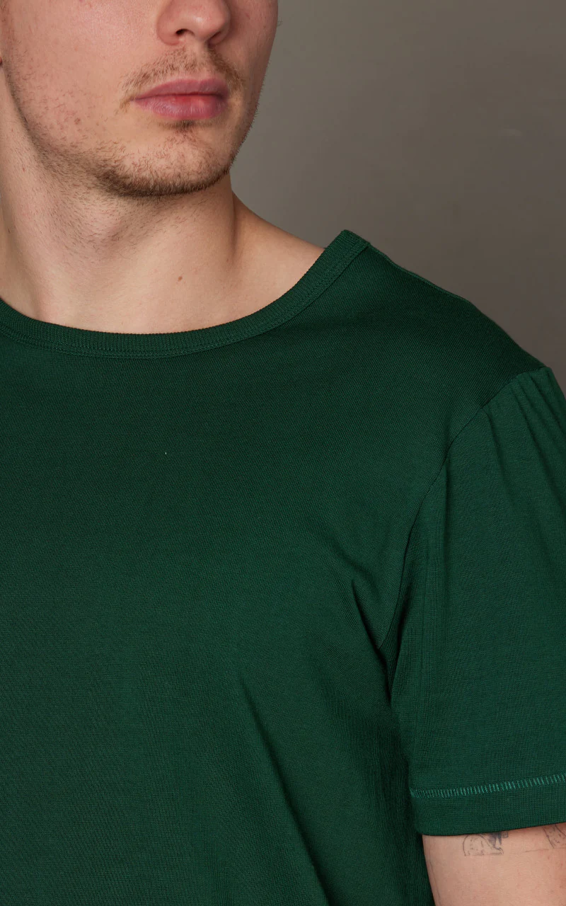 Merz b. Schwanen 215 Heavyweight Crew Neck Tee Classic Green - Image 5