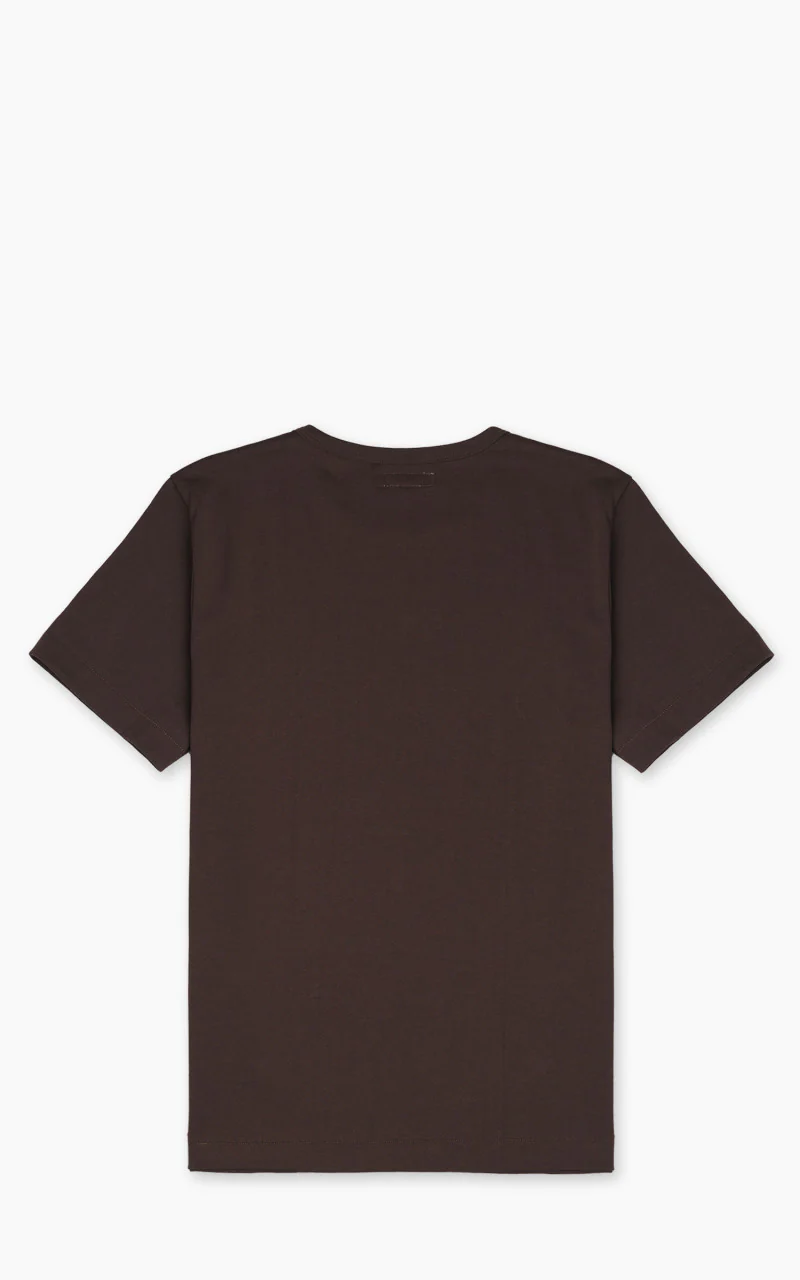 Merz b. Schwanen 215 Heavyweight Crew Neck Tee Coffee - Image 3