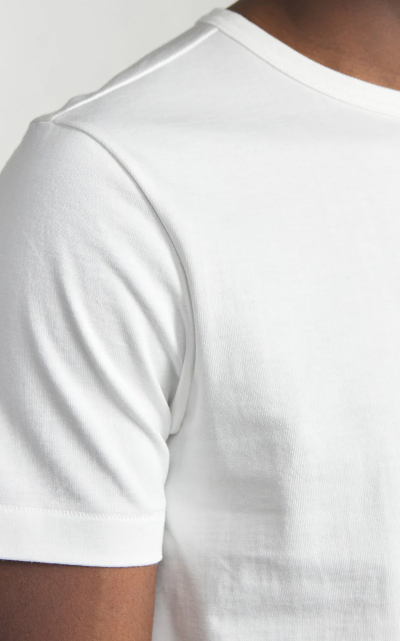 Merz b. Schwanen 215 Heavyweight Crew Neck Tee White - Image 3