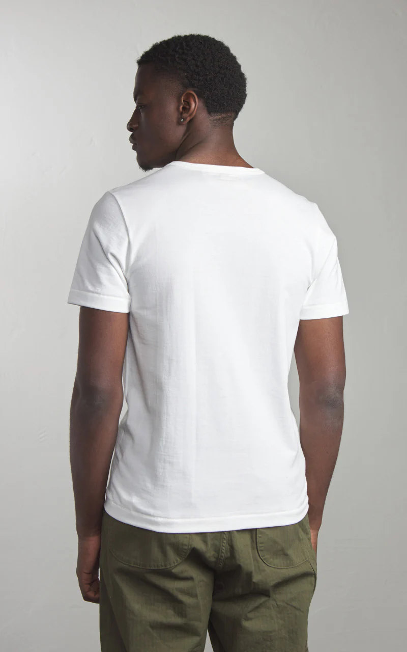 Merz b. Schwanen 215 Heavyweight Crew Neck Tee White - Image 5