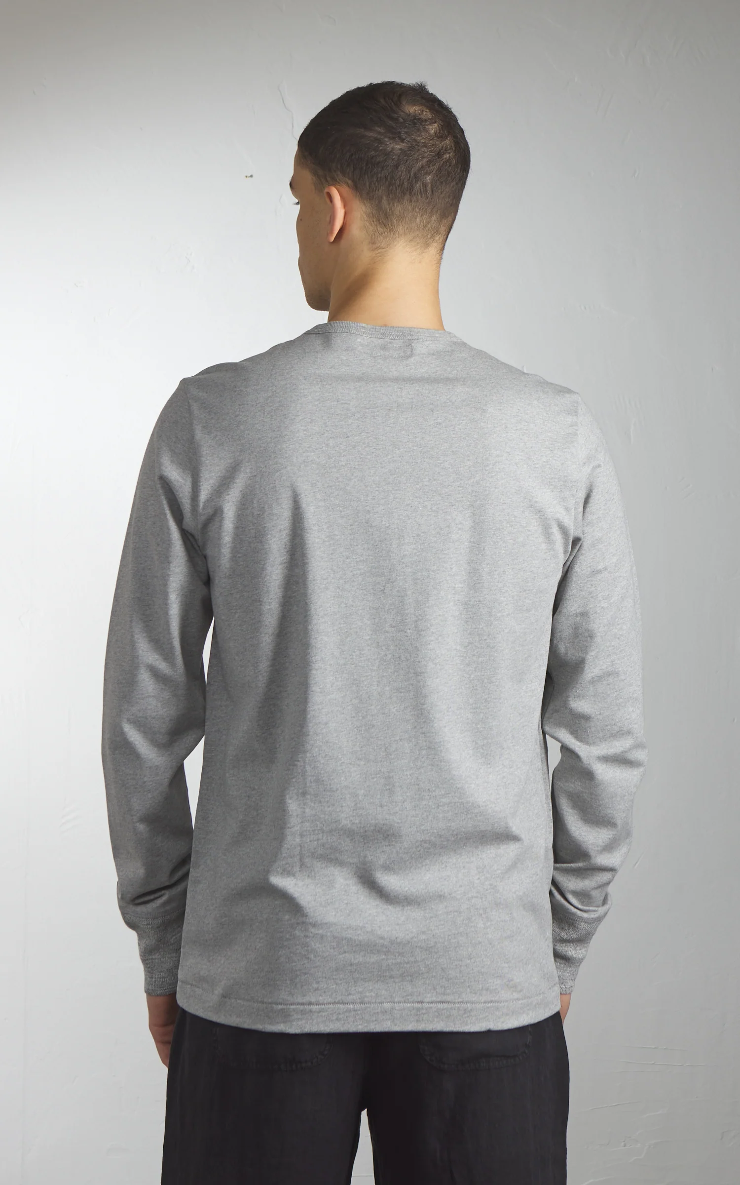 Merz b. Schwanen 2M06 Vintage Machine Refined Longsleeve Grey Melange - Image 6