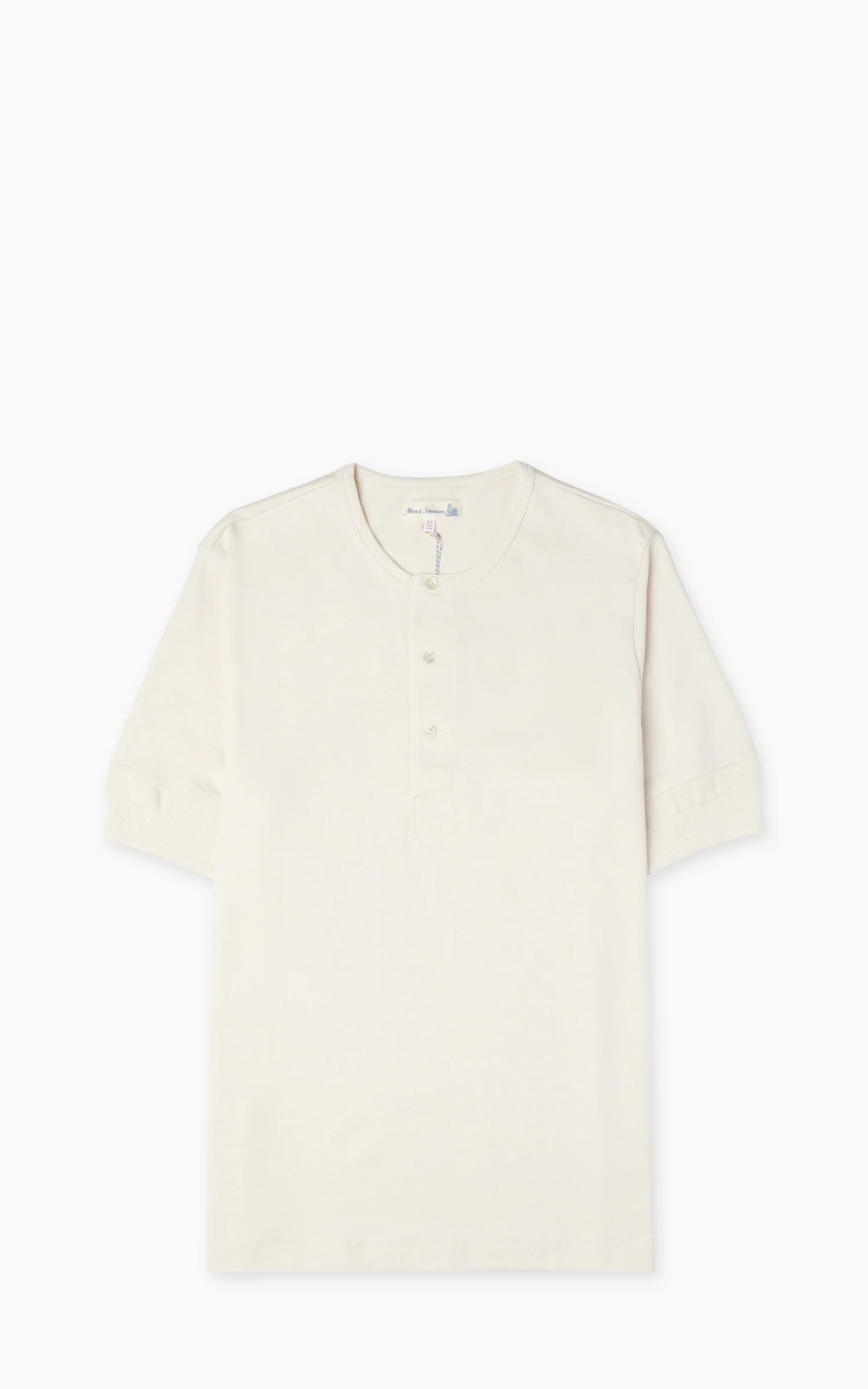 Merz b. Schwanen 2M07 Vintage Machine Refined Short Sleeve Nature