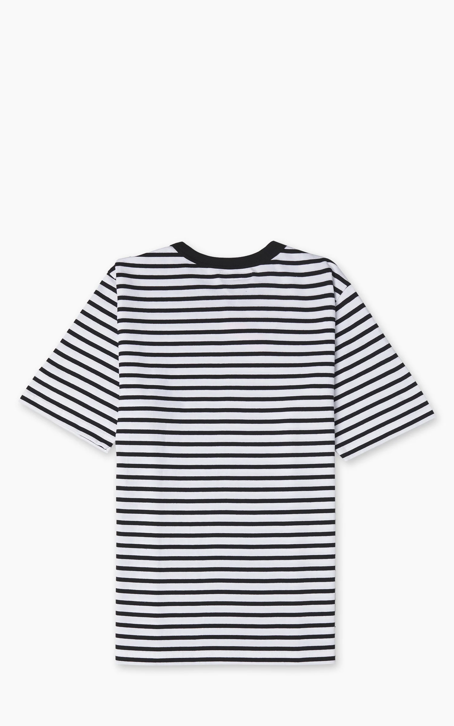 Merz b. Schwanen 2M14 Striped Crew Neck Tee Black/White - Image 3