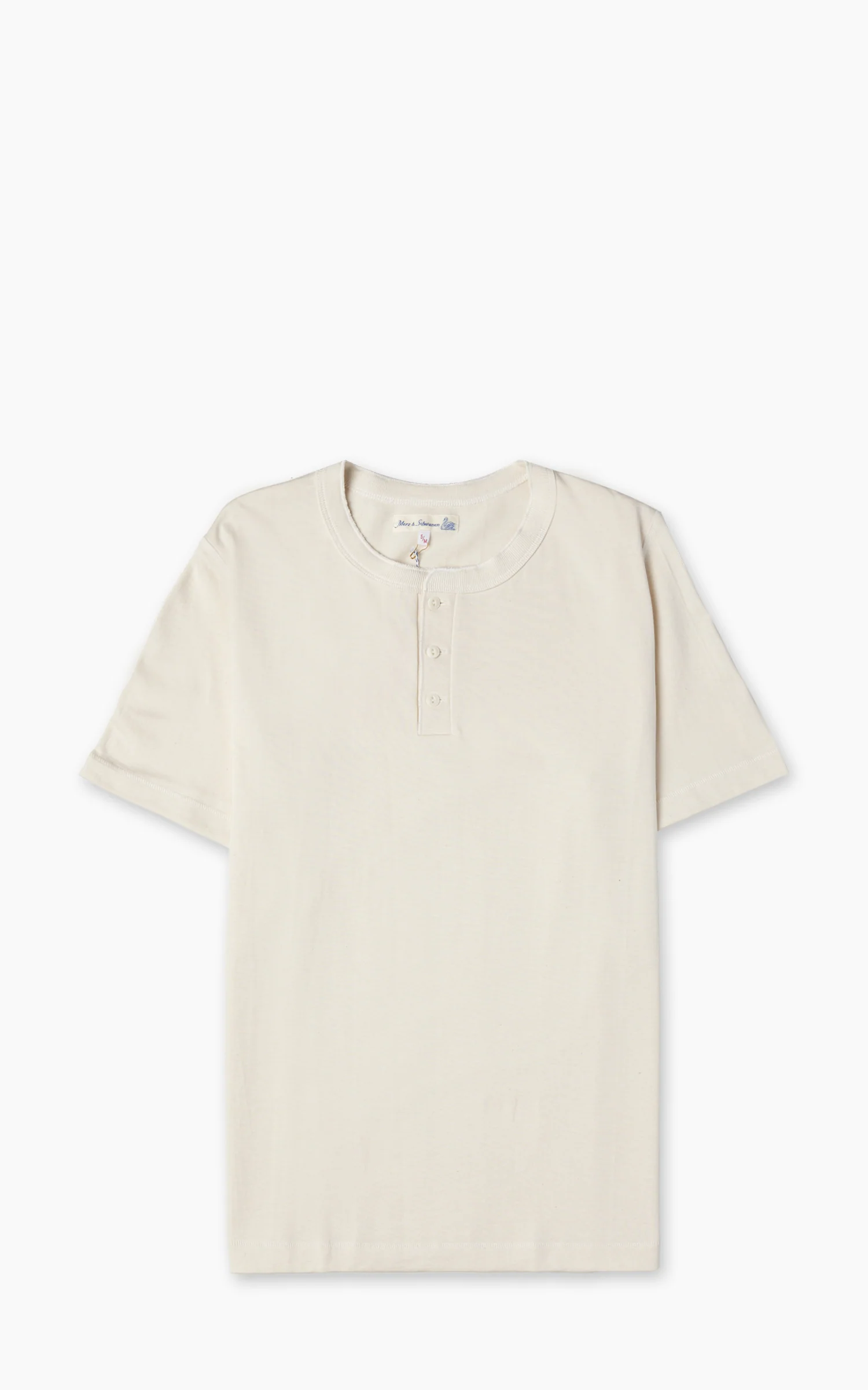 Merz b. Schwanen 204SL Loopwheeled Henley T-Shirt Nature