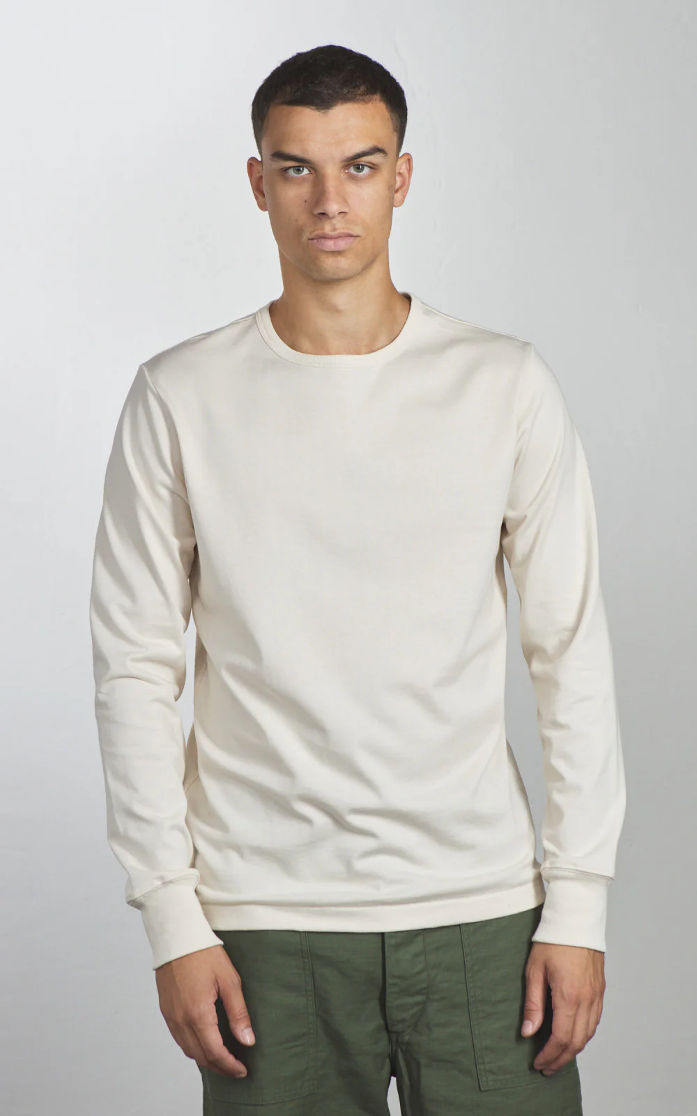 Merz b. Schwanen 2M15LS Vintage Machine Refined Longsleeve Nature - Image 2