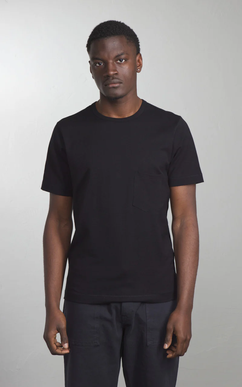 Merz b. Schwanen 2M15P Sturdy Jersey Pocket T-Shirt Black - Image 2