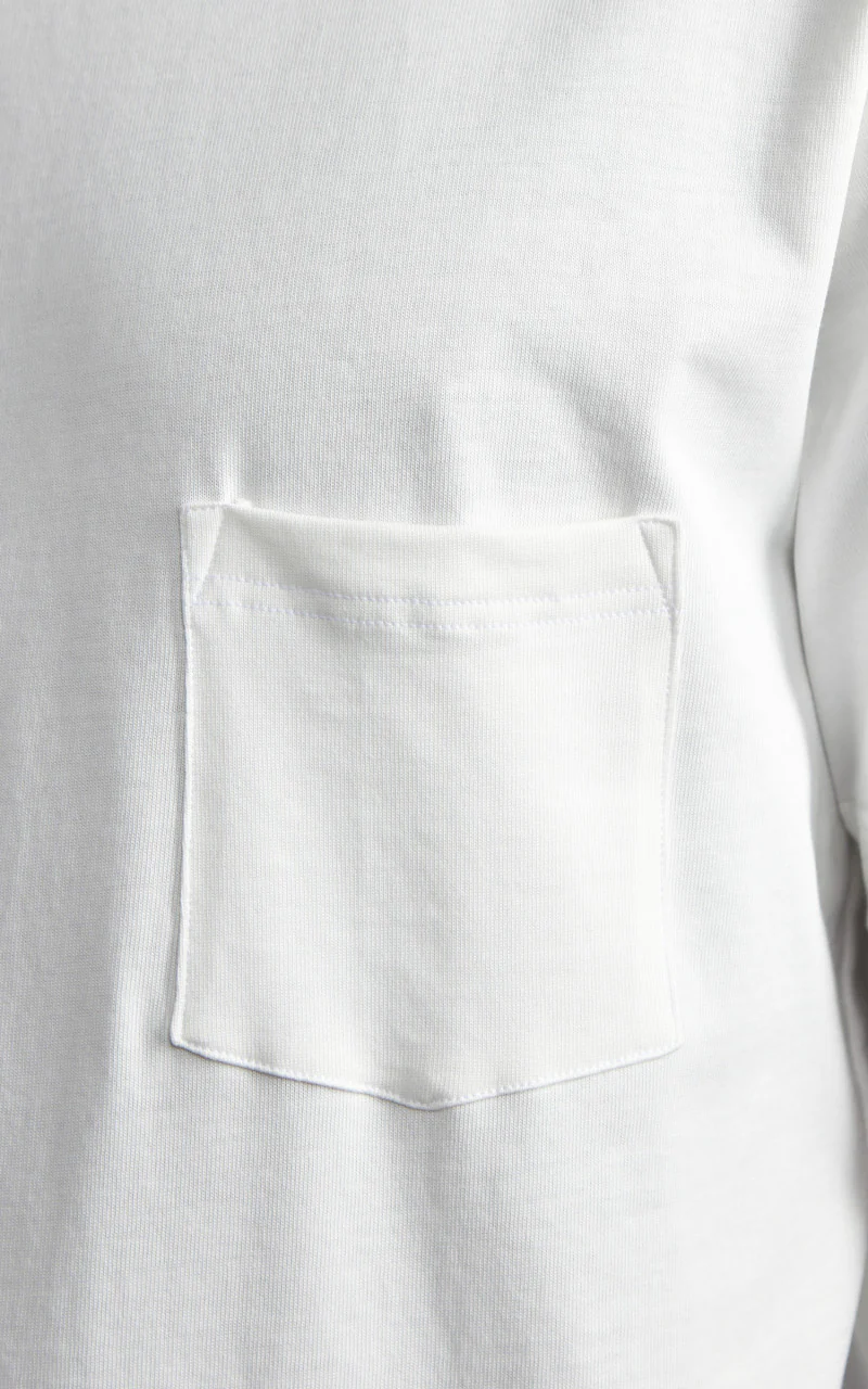 Merz b. Schwanen 2M15P Sturdy Jersey Pocket T-Shirt White - Image 5