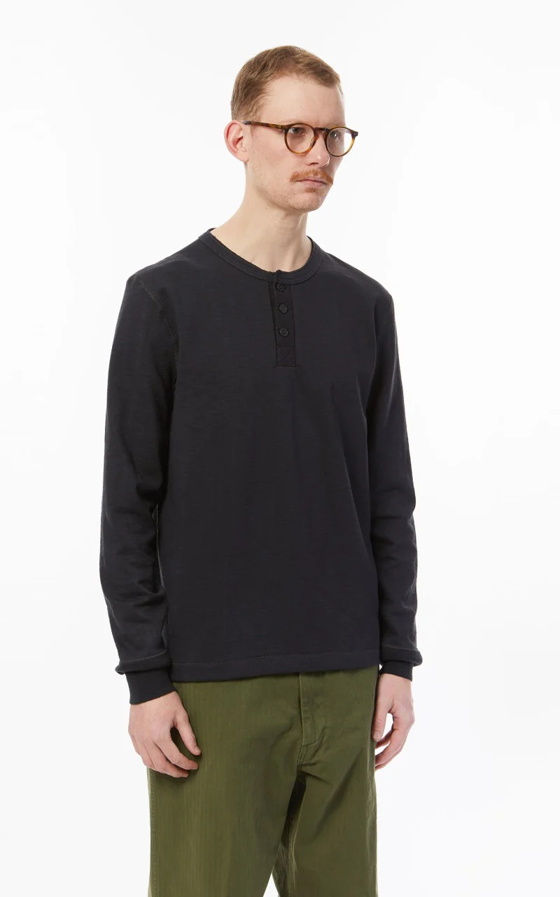 Merz b. Schwanen 2S04 Heavyweight Sweater Crew Charcoal - Image 5