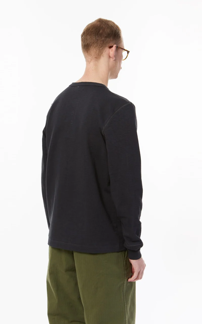 Merz b. Schwanen 2S04 Heavyweight Sweater Crew Charcoal - Image 6