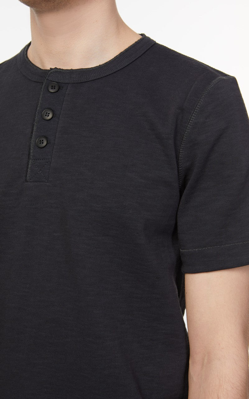 Merz b. Schwanen 2S04SL Heavyweight Henley Charcoal - Image 6