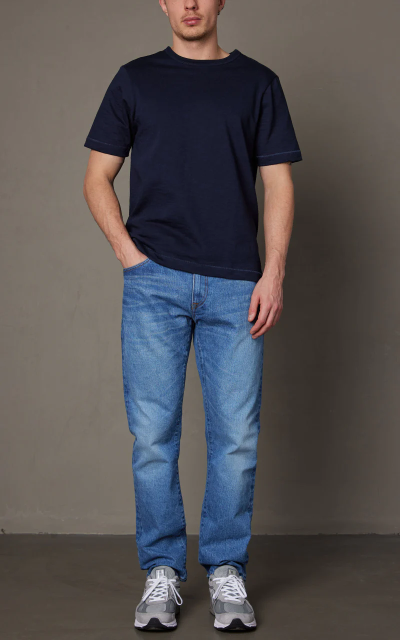 Merz b. Schwanen 2S14 Crew Neck Tee Ink Blue - Image 2