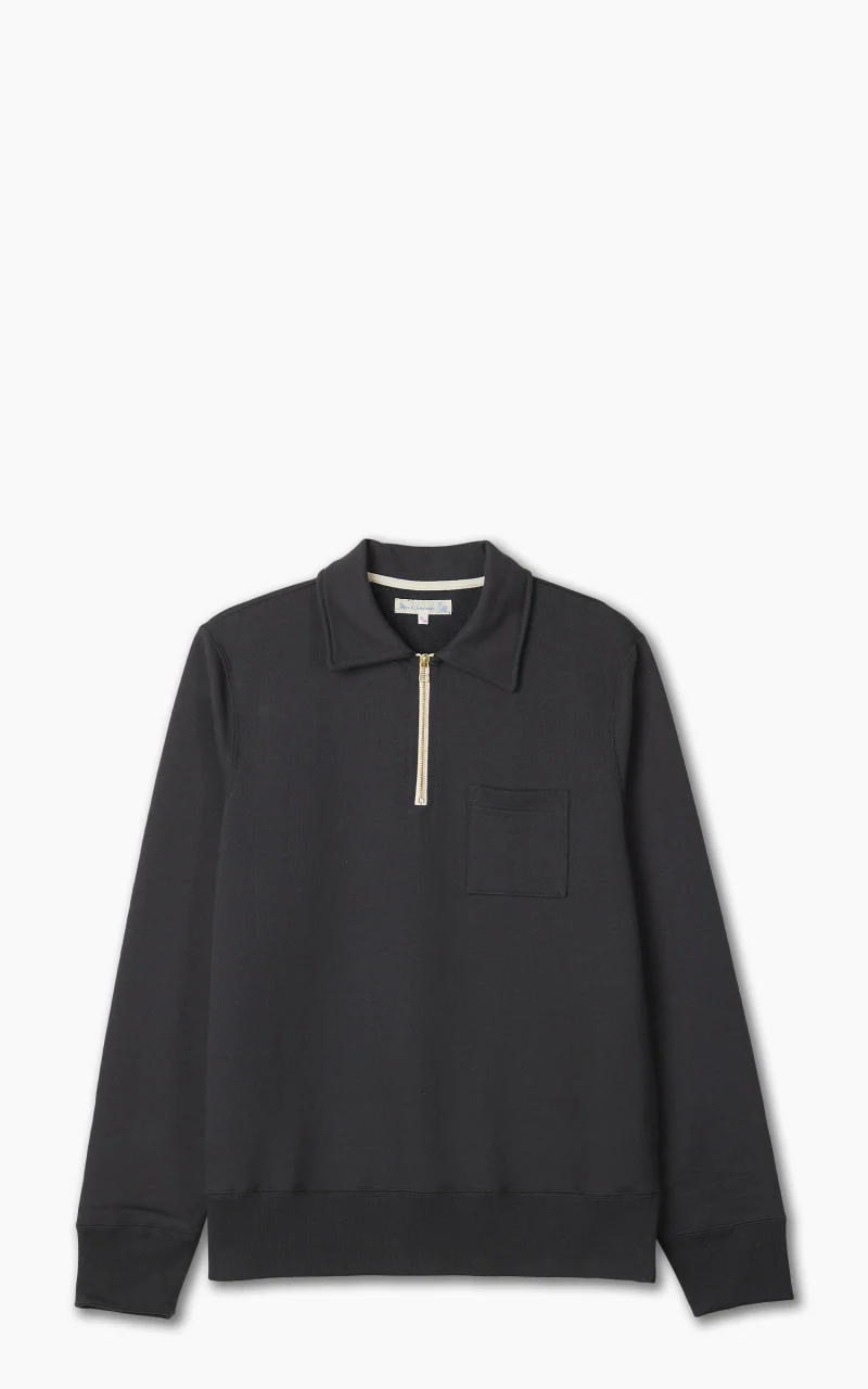 Merz b. Schwanen 342Z Half Zip Sweatshirt Charcoal