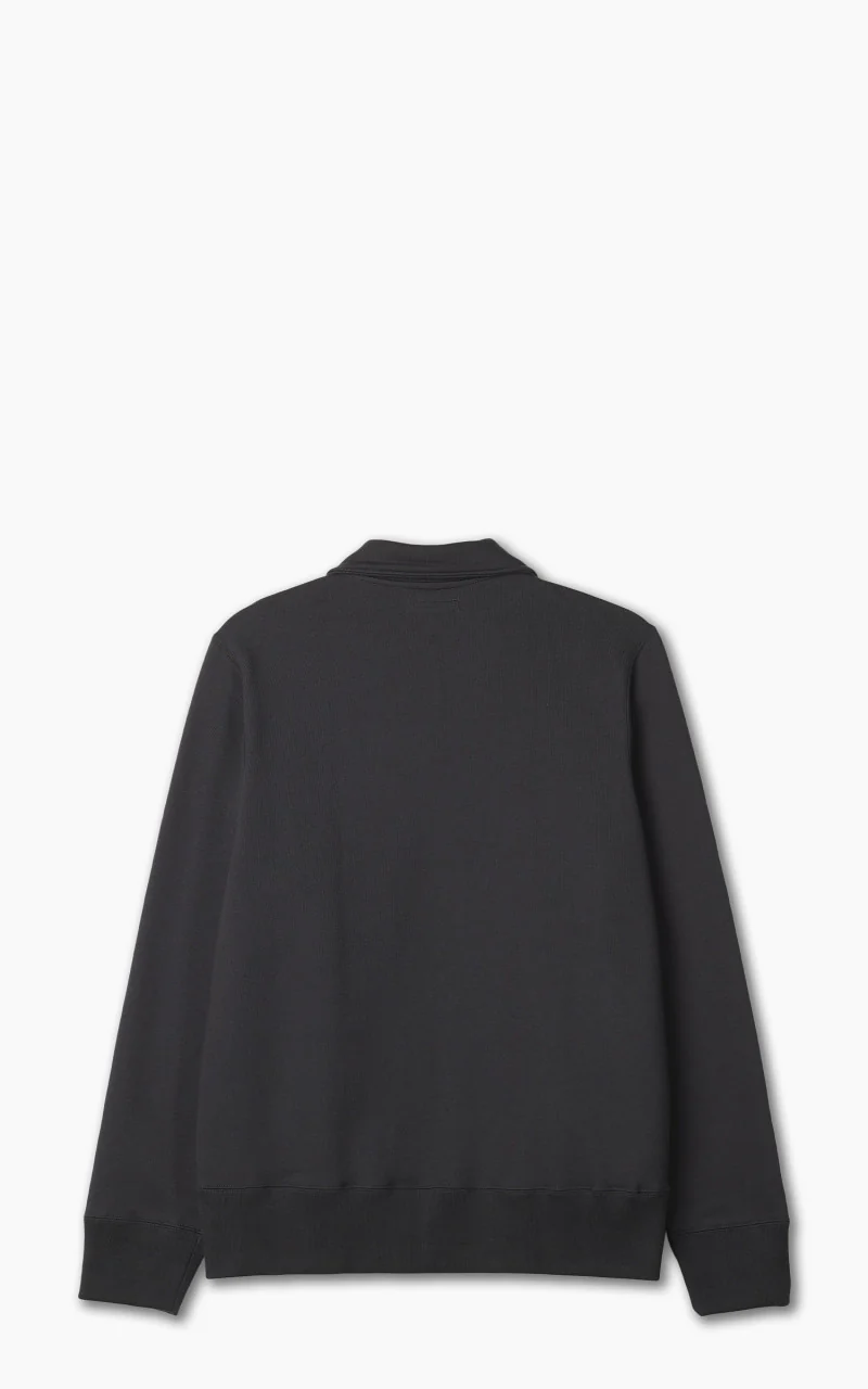 Merz b. Schwanen 342Z Half Zip Sweatshirt Charcoal - Image 3